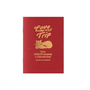 Red Traveler's factory passport size love and trip Notebook
